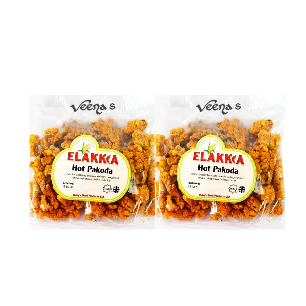 Elakkia Hot Pakoda (Pack Of 2) 160g 1 Elakkia Hot Pakoda (Pack Of 2) 160g