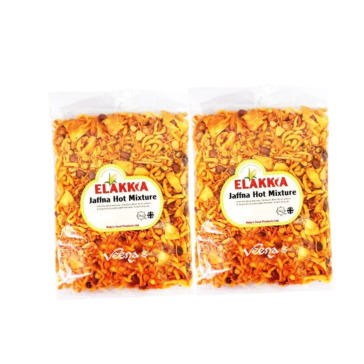 Elakkia Jaffna Hot Mixture (Pack Of 2) 1kg 1 Elakkia Jaffna Hot Mixture (Pack Of 2) 1kg