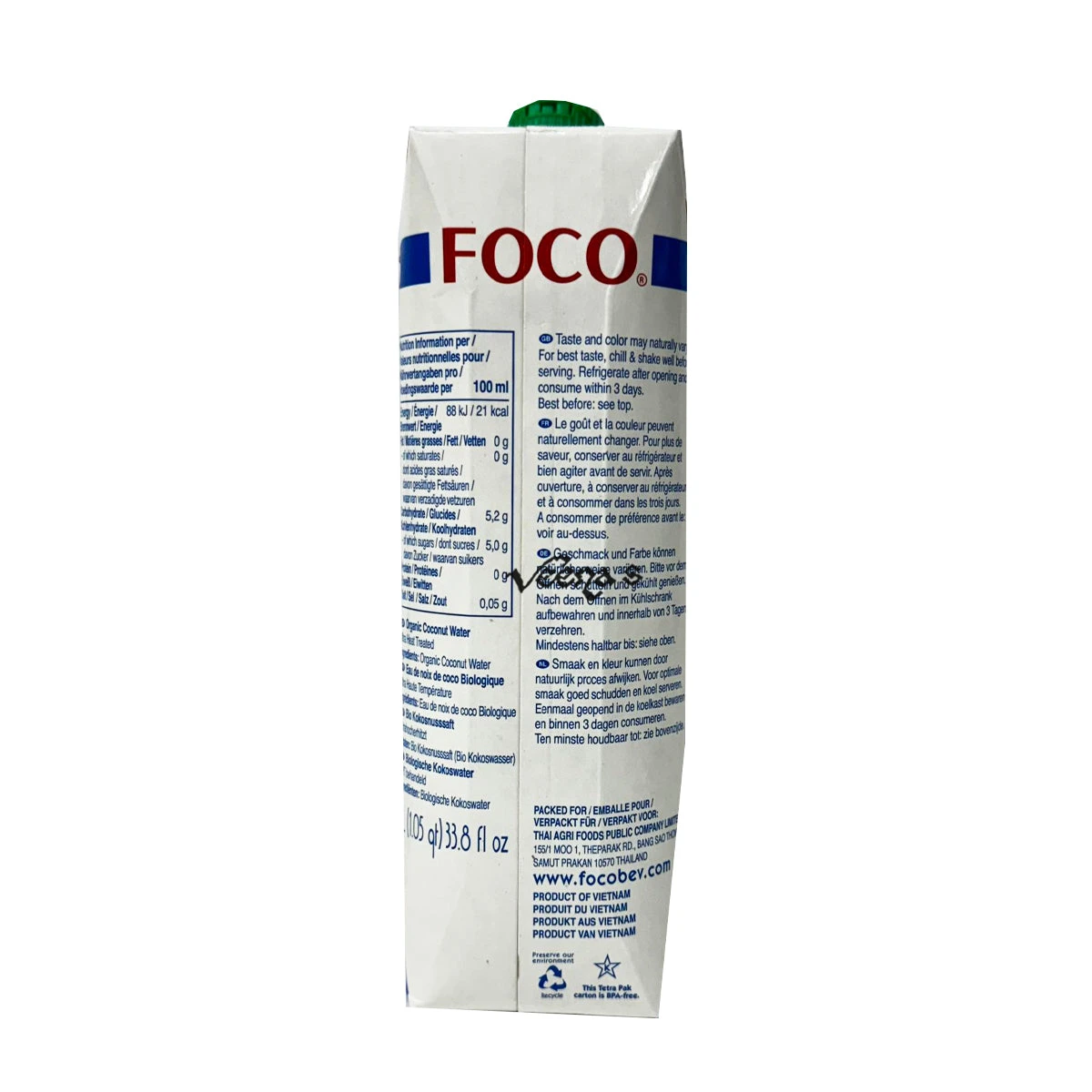 Foco Organic Coconut Water 1L 2 Foco Organic Coconut Water 1L - Image 2