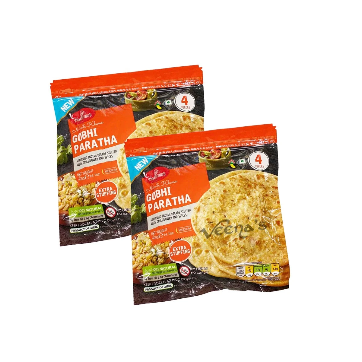 Haldiram's Gobi Paratha (Pack Of 2)400g 1 Haldiram's Gobi Paratha (Pack Of 2)400g