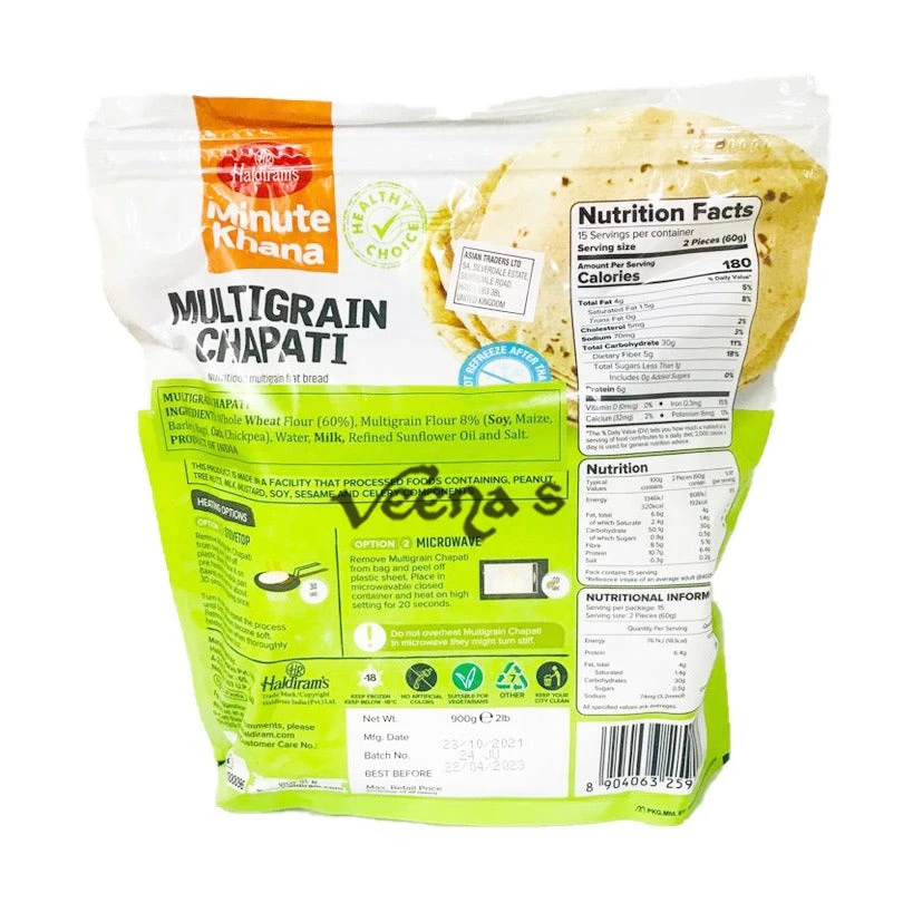 Haldiram's Multigrain Chappathi 900g 2 Haldiram's Multigrain Chappathi 900g - Image 2