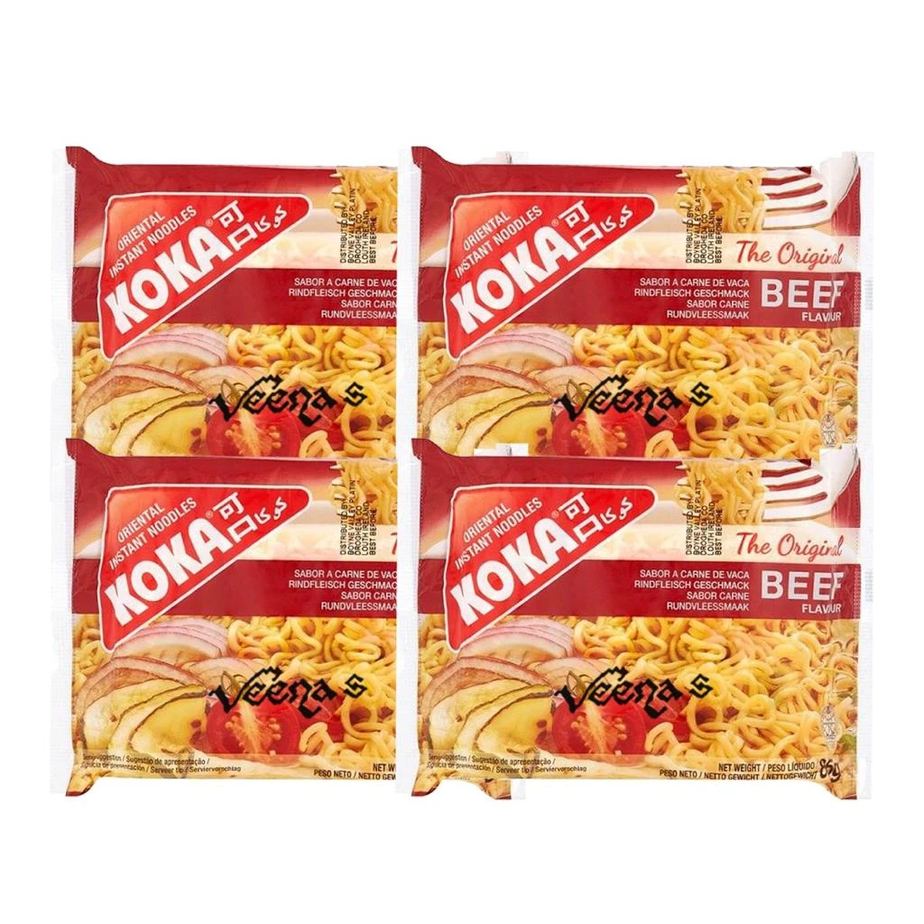 Koka Noodles Beef Flavour(Pack Of 4) 85g 1 Koka Noodles Beef Flavour(Pack Of 4) 85g