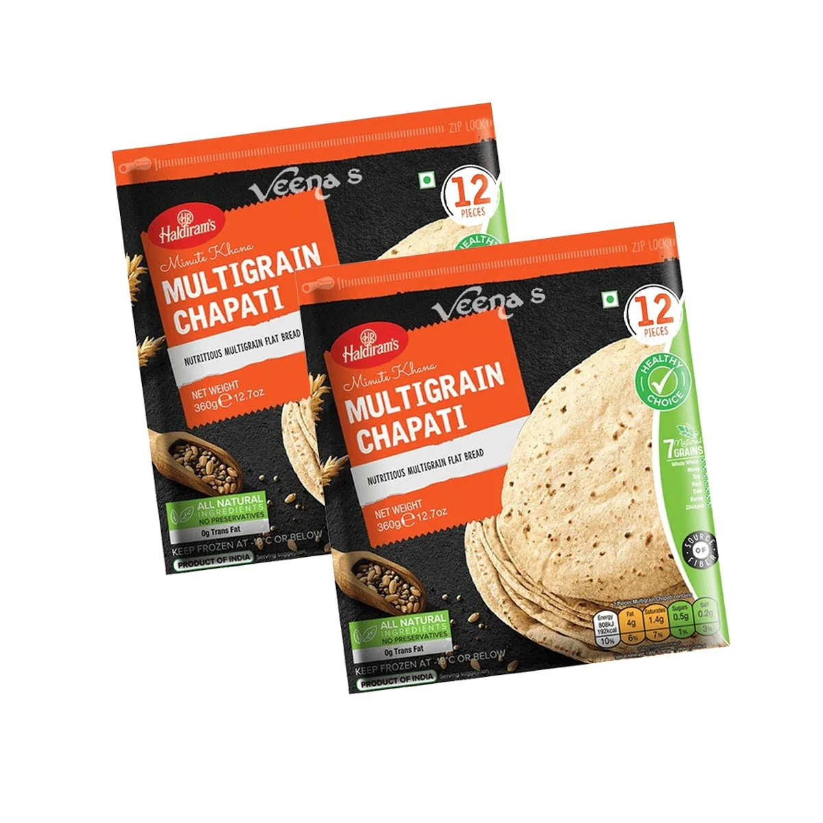Haldiram's Multigrain Chapati (Pack Of 2)360g 1 Haldiram's Multigrain Chapati (Pack Of 2)360g