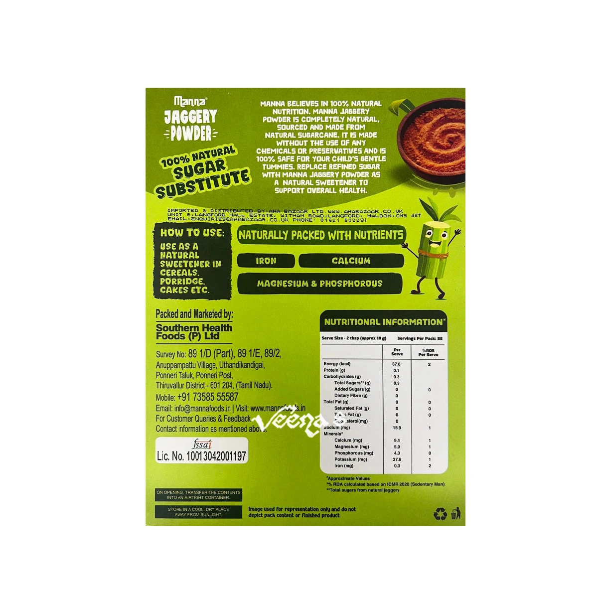 Manna Jaggery Powder 350g 2 Manna Jaggery Powder 350g - Image 2