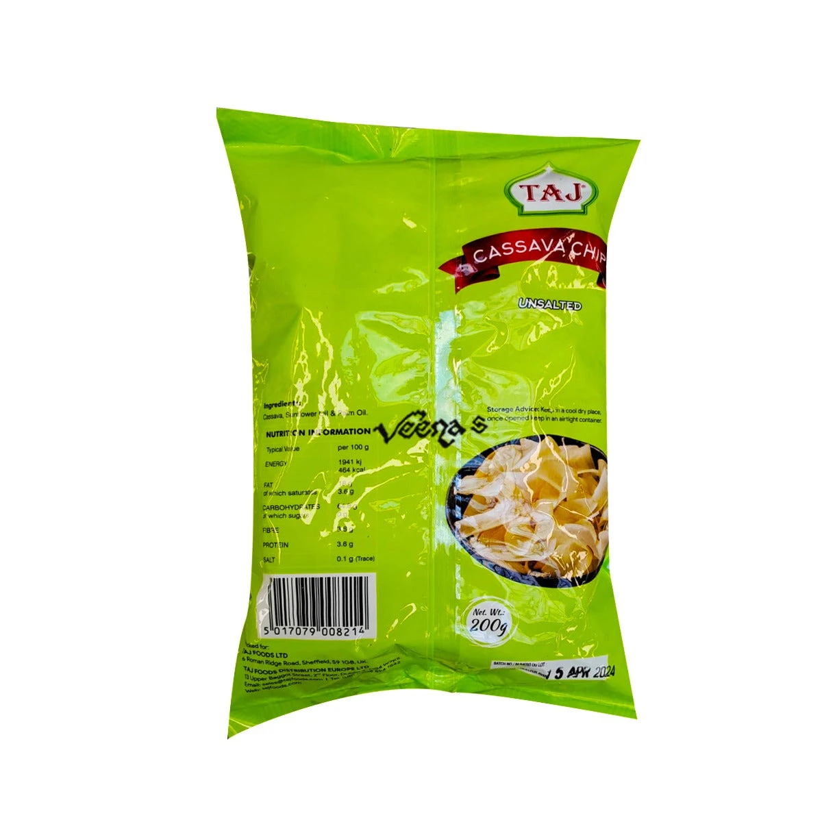 Taj Cassava Chips Unsalted 200g 2 Taj Cassava Chips Unsalted 200g - Image 2