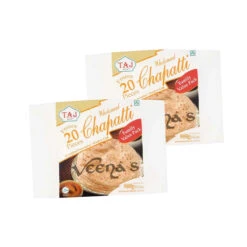 Taj Wholemeal Chapatti Family Value Pack(Pack Of 2) (20 Pieces) 900g