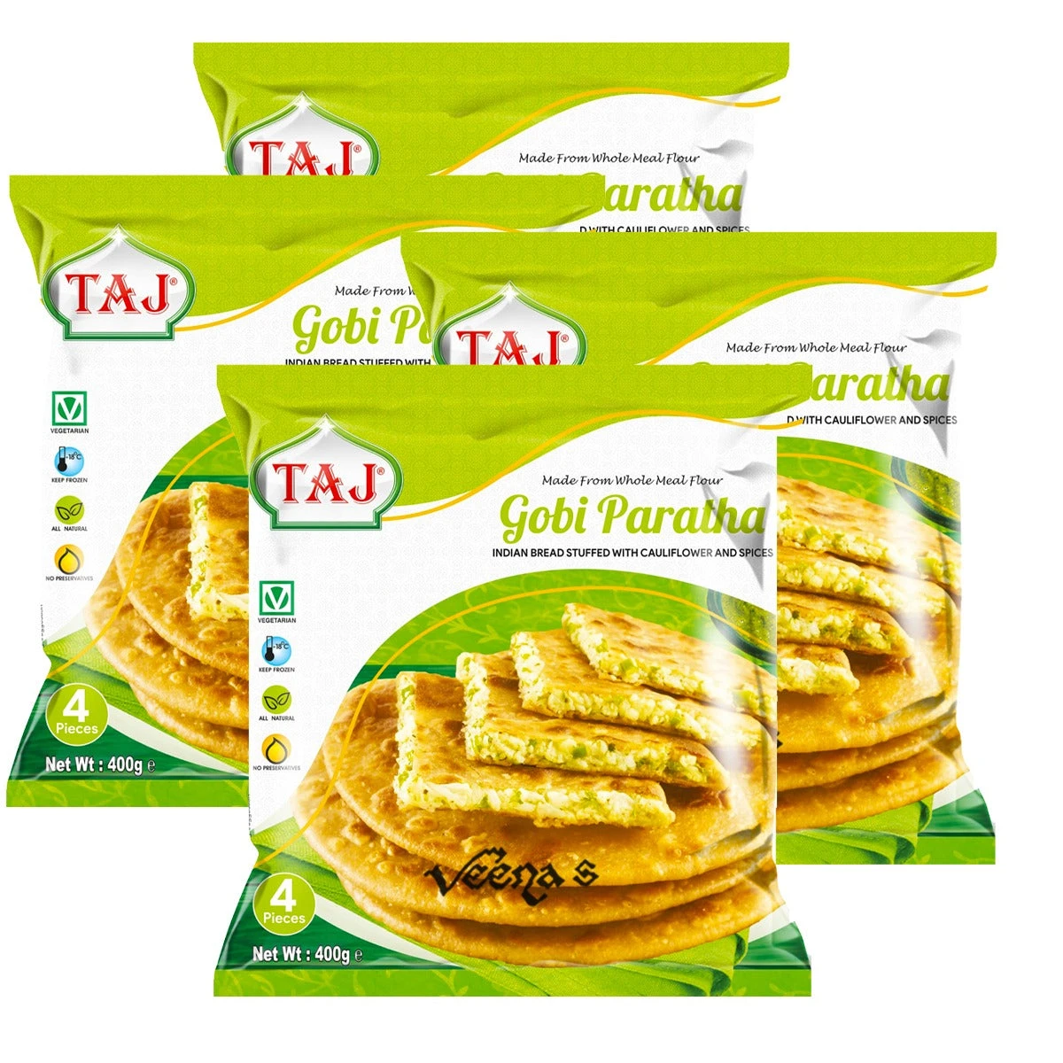Taj Gobi Paratha(Pack Of 4) 400g 1 Taj Gobi Paratha(Pack Of 4) 400g