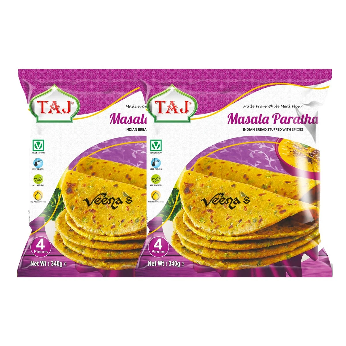 Taj Masala Paratha(Pack Of 2) 400g 1 Taj Masala Paratha(Pack Of 2) 400g