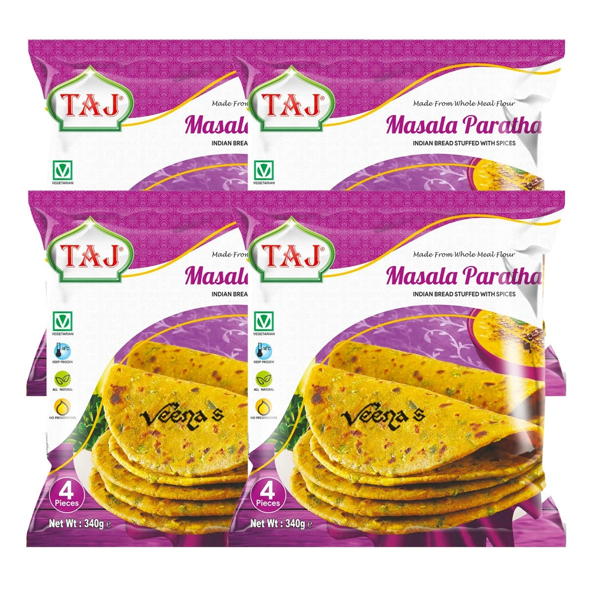 Taj Masala Paratha(Pack Of 4) 400g 1 Taj Masala Paratha(Pack Of 4) 400g