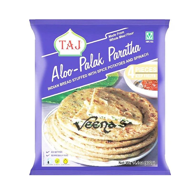 Taj Aloo Palak Paratha 4PCS 400g 1 Taj Aloo Palak Paratha 4PCS 400g