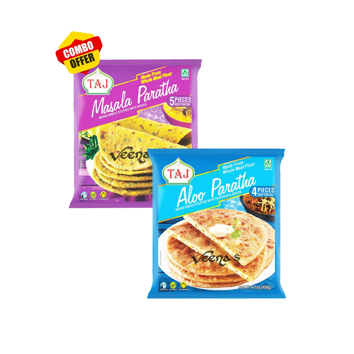 Taj Aloo And Masala Paratha - Combo Pack 1 Taj Aloo And Masala Paratha - Combo Pack